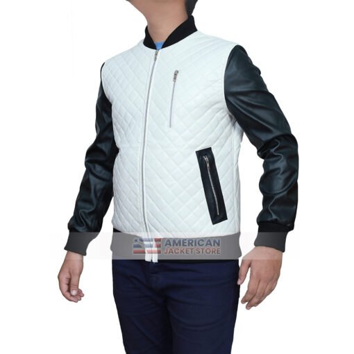 Flex White and Black LiL Leather Jacket - Image 2