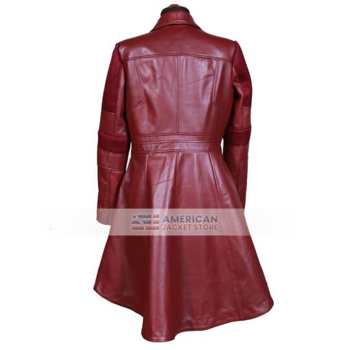 Witch Red Women Scarlet Trench Coat - Image 3