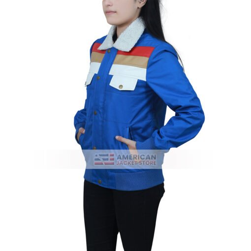 Hailee Seventeen Blue Fur Steinfeld Jacket - Image 5