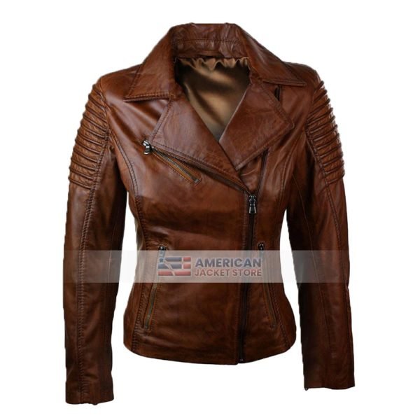 Brown-Short-Leather-Jacket-For-Women