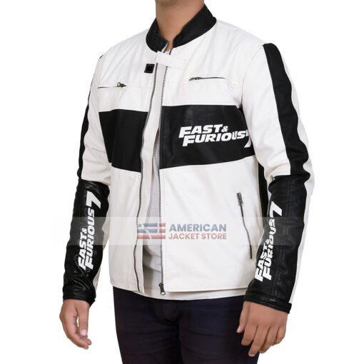 Diesel-Fast-Black-and-White-Leather-Jacket