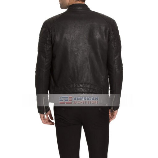 Mens-Black-Cafe-Racer-Leather-Jacket