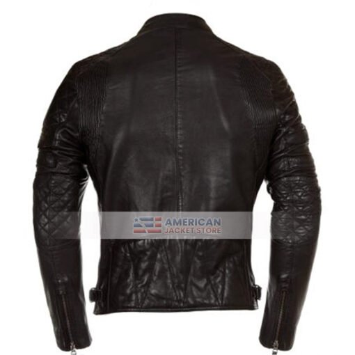 Mens-Black-Quilted-Armored-Leather-Jacket
