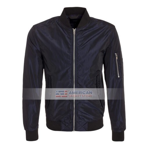 Mens-Motorcycle-Bomber-Jacket-Cordura-Black