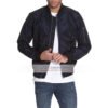 Mens-Motorcycle-Cordura-Black-Bomber-Jacket