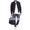 Mens-Motorcycle-Cordura-Bomber-Jacket