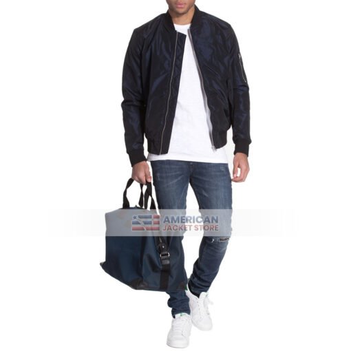 Mens-Motorcycle-Cordura-Bomber-Jacket