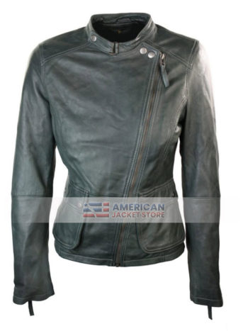 New-Style-Women-Moto-Lambskin-Grey-Jacket