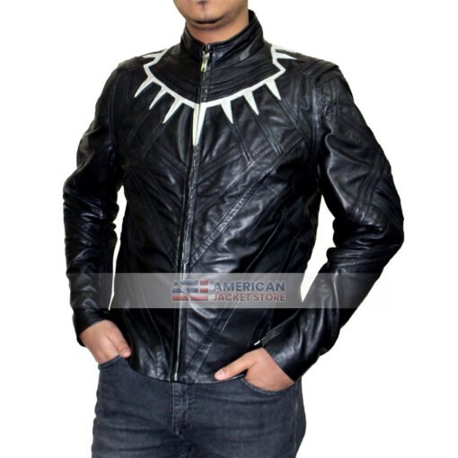 Panther Motorcycle Black Leather Jacket - Image 4