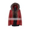 Mrs Santa Red Shearling Jacket