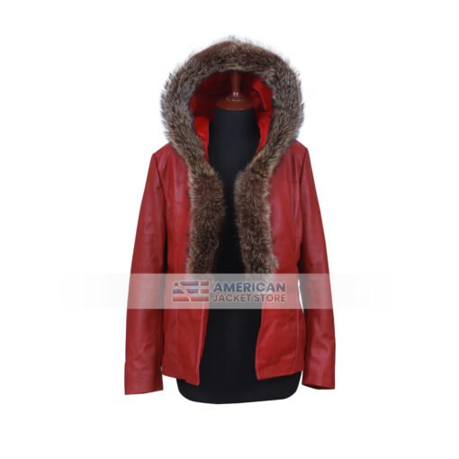 Mrs Santa Red Shearling Jacket