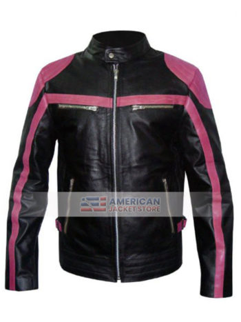 mens-pink-strips-biker-leather-jacket