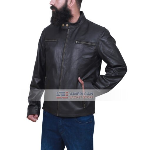 Tommy Classic Rescue Black Leather Jacket - Image 3