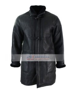 Mens-Winter-Hooded-Black-Shearling-Jacket