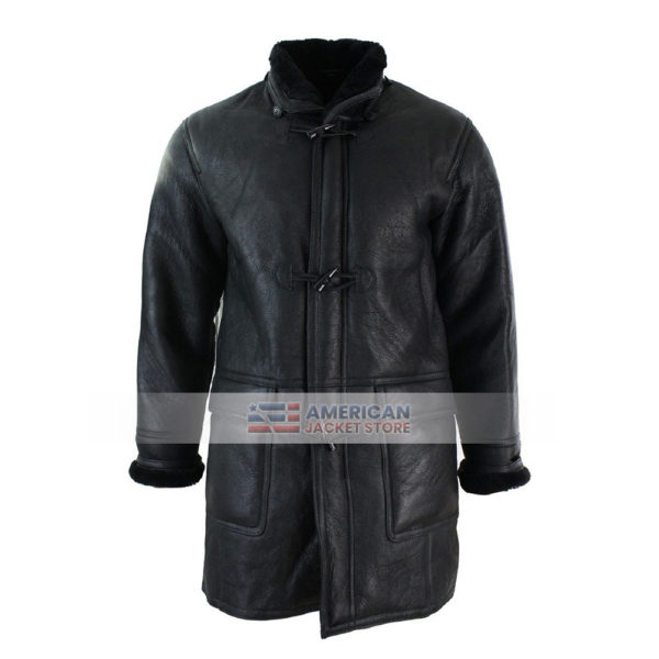 Mens-Winter-Hooded-Black-Shearling-Jacket