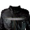 slim-fit-mens-vintage-double-pocket-black-Jacket