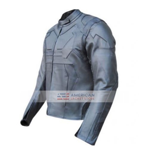 Tom Front Padded Motorcycle Racer Leather Jacket - Image 2