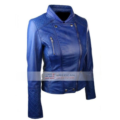 womens-slim-fit-quilted-blue-leather-jacket