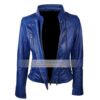 womens-slim-fit-blue-leather-jacket