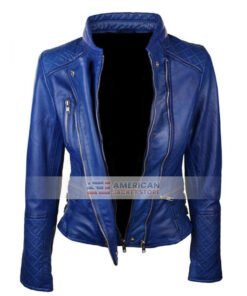 womens-slim-fit-blue-leather-jacket