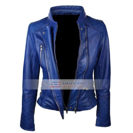 womens-slim-fit-blue-leather-jacket