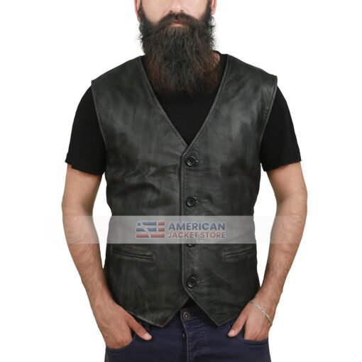 mens-justice-distressed-black-leather-vest