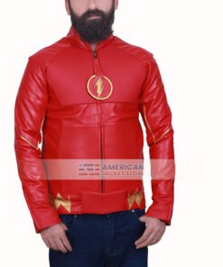 The Flash Grant Gustin Barry Allen Red Leather Jacket