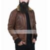 Video Game Far Cry 5 Aviator Brown Leather Jacket