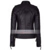 Women Diamond Quilted Leather Black Biker Jacket