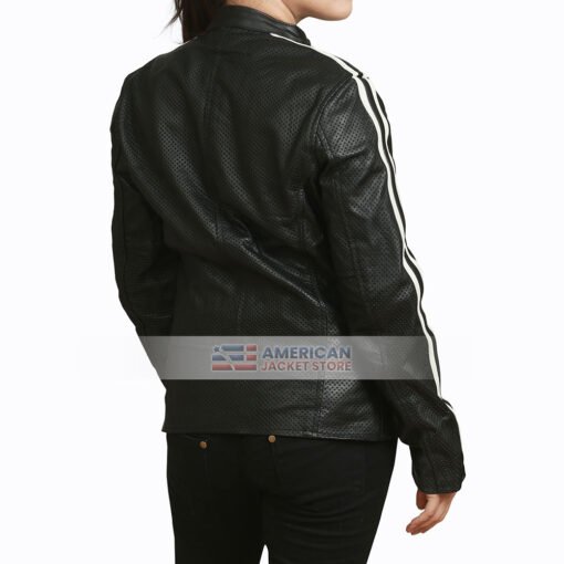 Ashleigh Cummings NOS4A2 Mcqueen Biker Leather Jacket