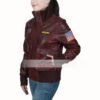 Carol Danvers Captain Marvel Bomber Leather Jacket