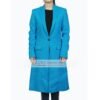 Diana Bishop Blue Wool Trench Coat