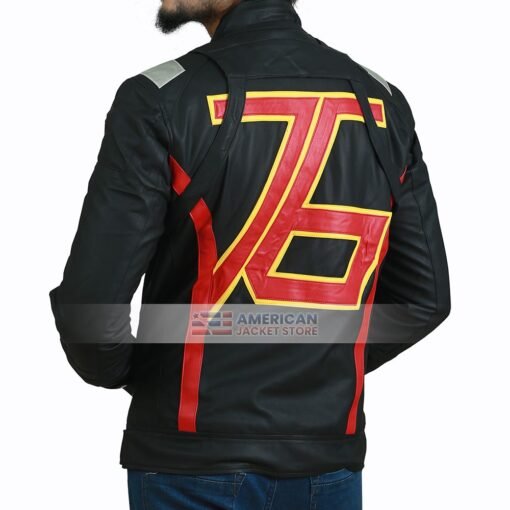 Overwatch 76 Logo Black Leather Jacket