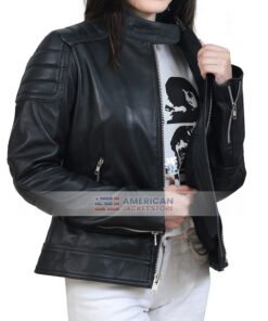 Doctor Who Clara Oswald Black Leather Jacket