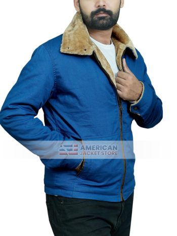 The Drop Blue Shearling Jacket