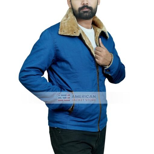 The Drop Blue Shearling Jacket