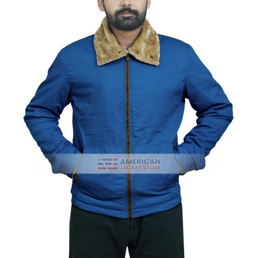 Tom Hardy Blue Shearling Jacket