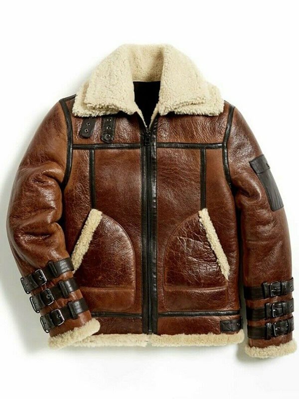 Mens B3 Bomber Real Shearling Sheepskin Jacket