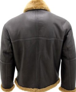 Mens RAF Real Fur Sheepskin Flying Bomber Shearling Leather Jacket