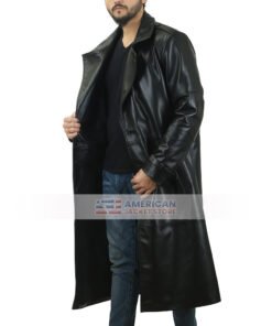 American Nick Trench Coat Leather Jacket