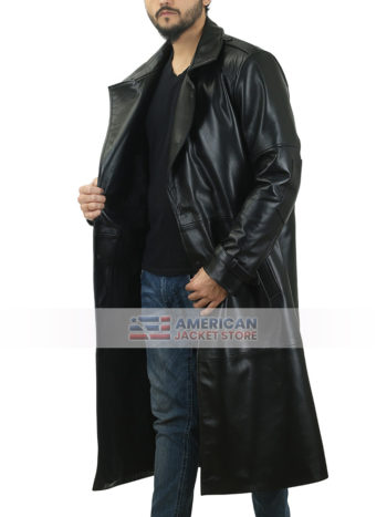 American Nick Trench Coat Leather Jacket