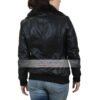 Casual Slimfit Black Shearling Collar Leather Jacket