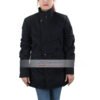 Womens Out door Lightweight Casual Black Cotton Coat