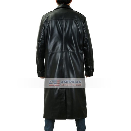 American Nick Trench Coat High Quality Leather Jacket