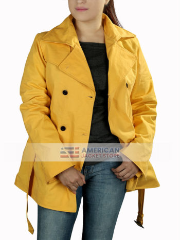 Anna Favor Womens Casual Belted Cotton Coat