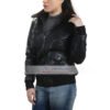 Womens Kristen Casual Slimfit Black Shearling Jacket