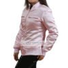 Womens Meagan Satin Bomber Jacket