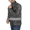 Motorcycle Jacket Slimfit Cafer Racer Biker Leahter Jacke