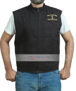 Black Casual Wool Zipper Vest
