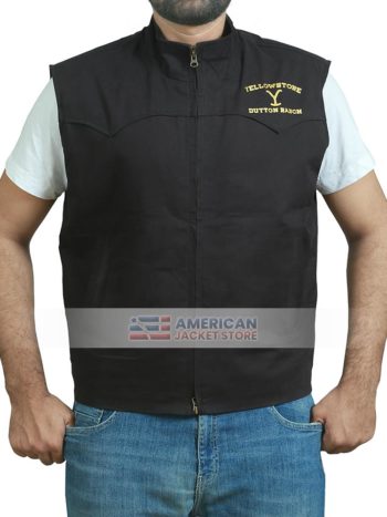Black Casual Wool Zipper Vest